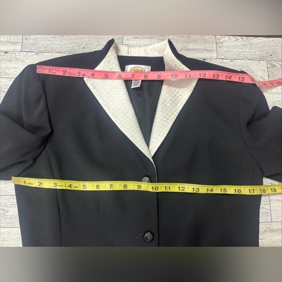 NEW Talbots Blazer Sz 6 Collared Black Suit Tailored Career Classic Preppy - Picture 2 of 13